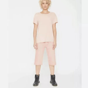 Free people x Sandrine Pink Cut Off Bermuda shorts Grunge sz 27 oversized